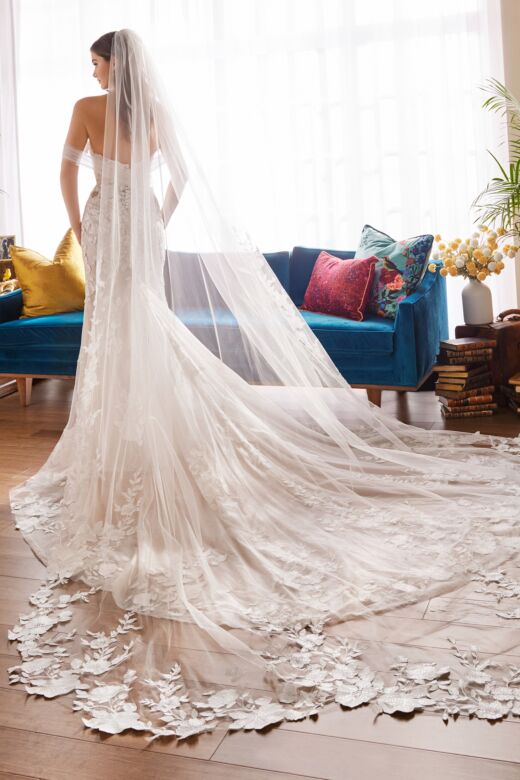 Martin Thornburg MT5102 Dani Fit-And-Flare Plunging Neck Wedding Dress