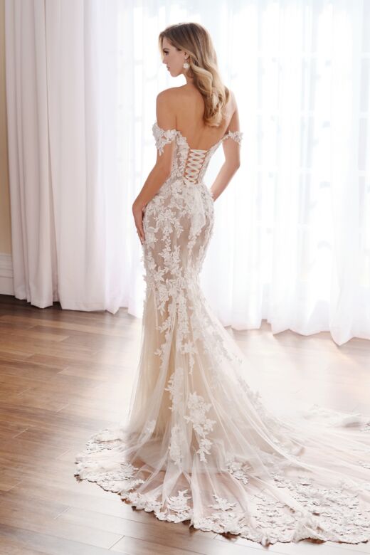 Martin Thornburg MT8103 Baxter High Slit Plunging Neck Wedding Dress