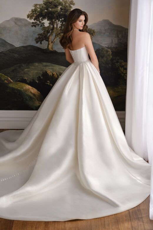 Martin Thornburg MT8109MKD Murphy Cowl Neck Back Button Bridal Dress