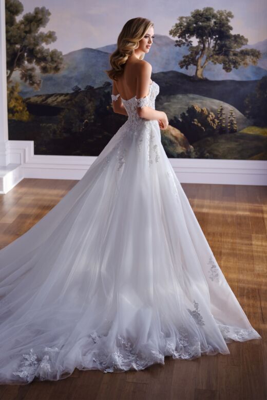 Martin Thornburg MT8111 Alastair Side Slit Plunging Neck Bridal Gown
