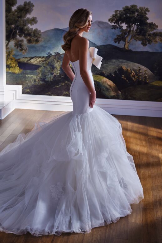 Martin Thornburg MT8116 Roma Bow Neck Strapless Bridal Gown