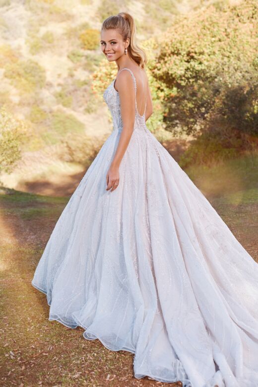 Martin Thornburg MTL22008 Clemente Basque Waist V-Neck Wedding Dress