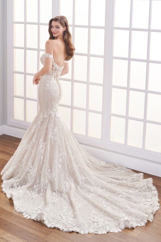 Martin Thornburg MTL12251 Primrose 3D Flowers Trumpet Bridal Gown
