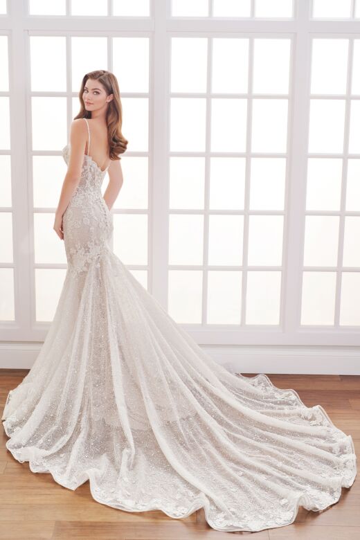 Martin Thornburg MTL12253 Effie Detached Sleeves Lace Wedding Dress