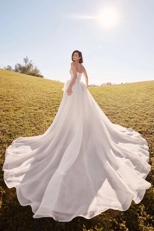 Martin Thornburg MT3201 Delphi Pleated Bodice Strapless Wedding Dress