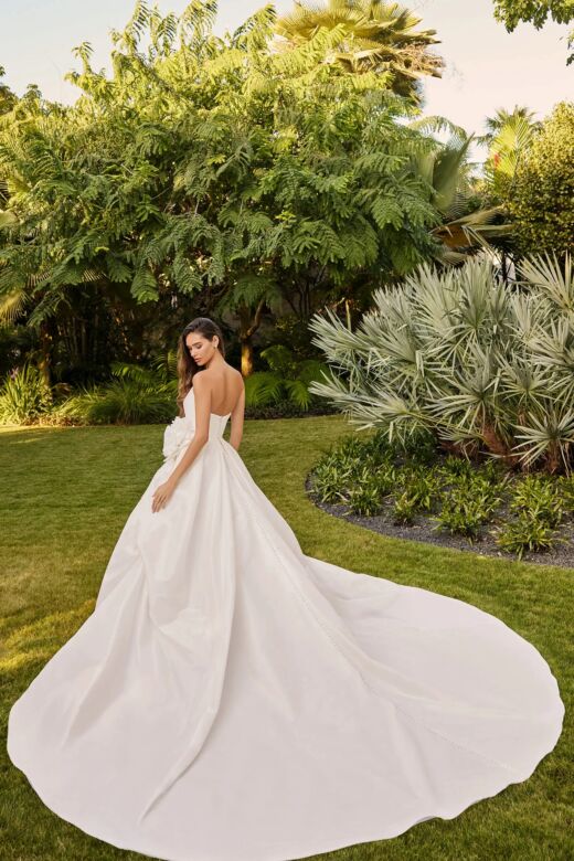 Martin Thornburg MT3205 Esti Button Back Floral Waist Wedding Gown
