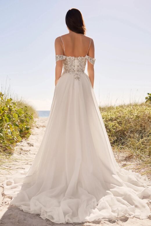 Martin Thornburg MT3208 Bryn Lace Bodice Cold Shoulder Bridal Dress