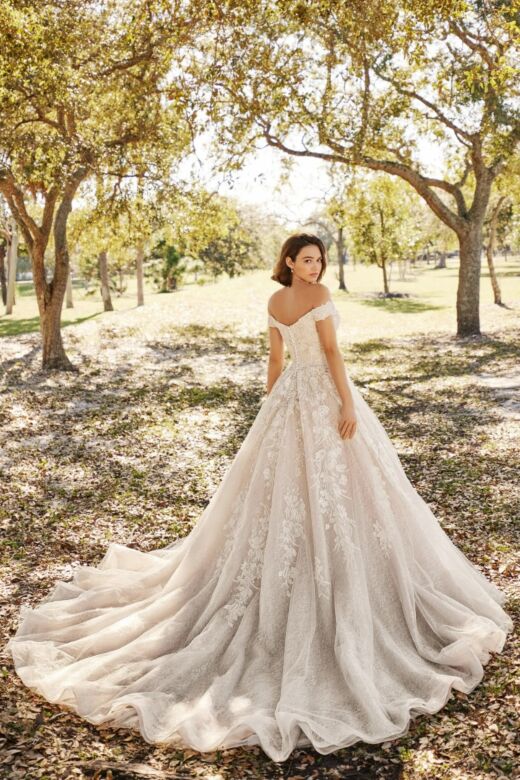 Martin Thornburg MTL9105 Teodora Off The Shoulder Sequin Wedding Dress