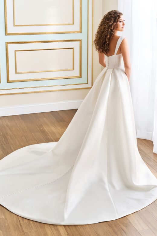 Martin Thornburg MT9117MK Violet Back Button High Slit Bridal Dress