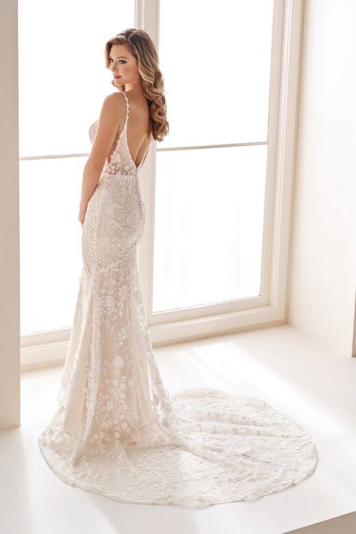 Enchanting by Mon Cheri E1010 Illusion Side Plunging Neck Bridal Gown