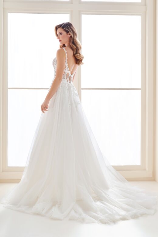 Enchanting by Mon Cheri E1012 High Slit Plunging Neck Bridal Gown