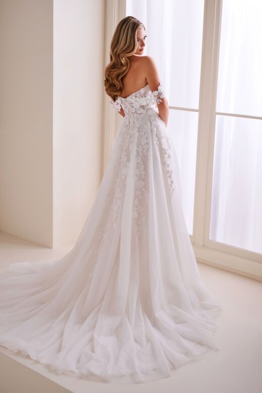 Enchanting by Mon Cheri E402 A-Line Plunging Neck Wedding Dress