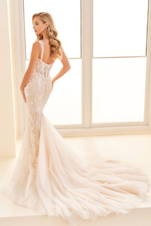 Enchanting by Mon Cheri E524 Illusion Back Lace Wedding Gown