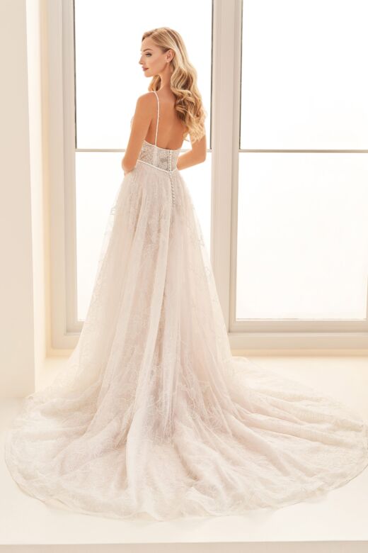 Enchanting by Mon Cheri E530 Plunging Neck Spaghetti Strap Bridal Gown