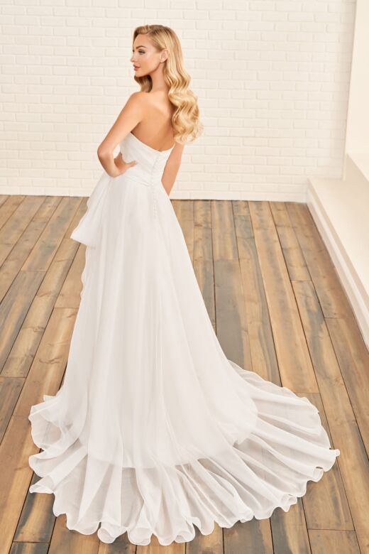 Enchanting by Mon Cheri E532 Illusion Slit A-Line Bridal Gown