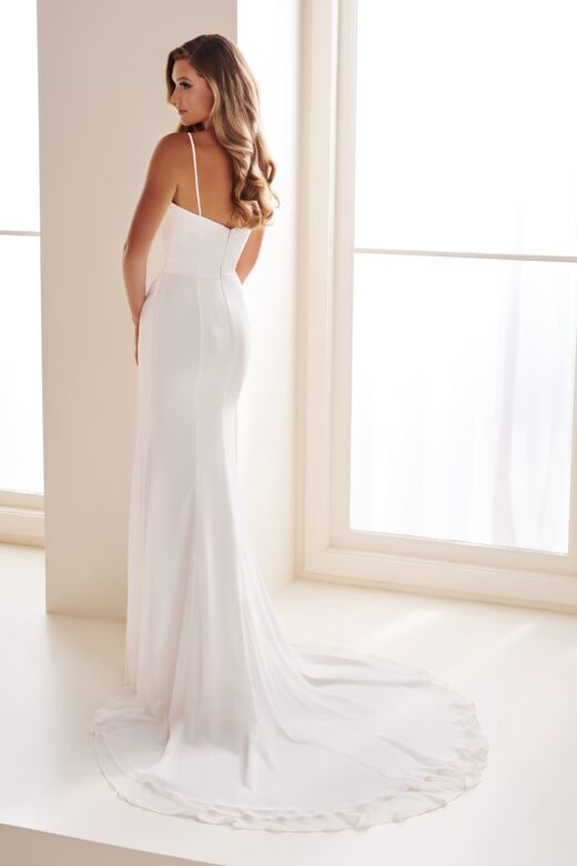 Enchanting by Mon Cheri E601 Cowl Neck Spaghetti Strap Bridal Gown