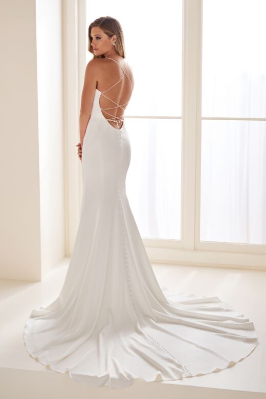 Enchanting by Mon Cheri E607 Scoop Neck Lace-Up Back Bridal Gown