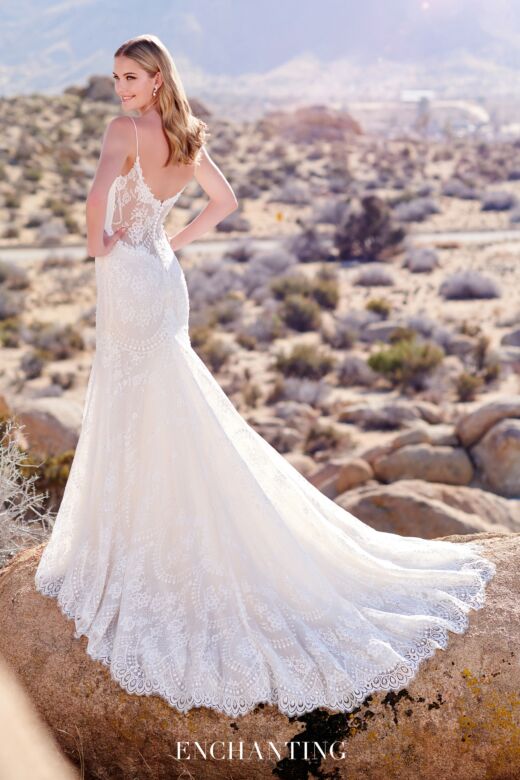 Enchanting by Mon Cheri 220106 Illusion Back Wedding Gown