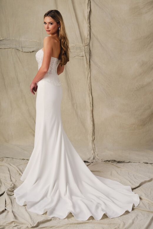 Enchanting by Mon Cheri E421 Embroidered Top Mermaid Wedding Dress