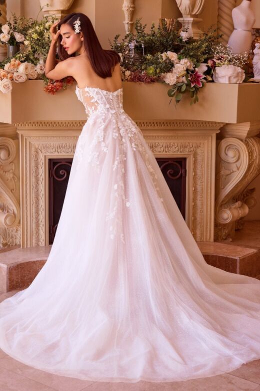Andrea and Leo WL032 Illusion Side Removable Sleeve Wedding Gown