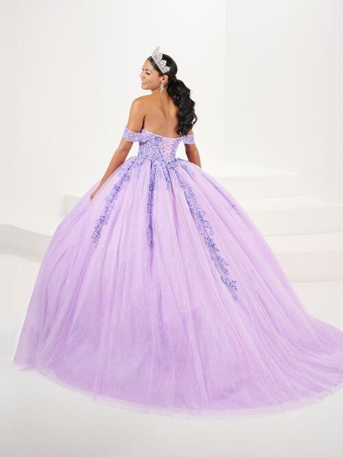 House of Wu 56507 Off-The-Shoulder Ruched Bodice Quince Dress