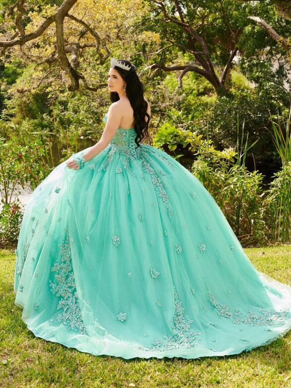 House of Wu LizLou Fiesta 56514 Sheer Corset Bodice Quinceanera Dress