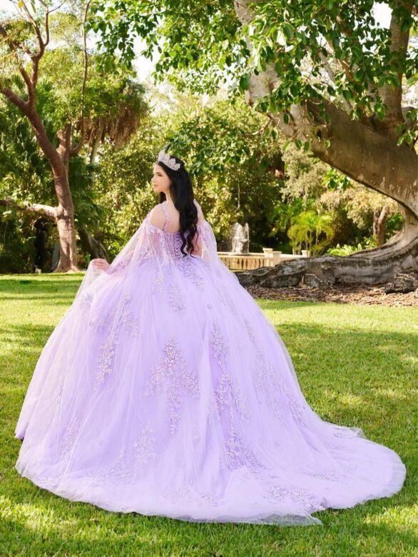 House of Wu LizLou Fiesta 56516 Cold-Shoulder Sleeve Quinceanera Dress