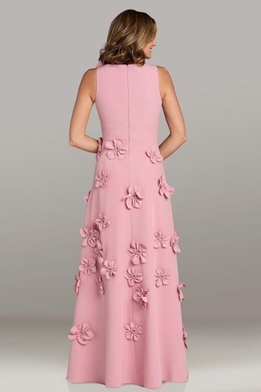 Gia Franco 12535 Bateau Neck Sleeveless A-Line Floral Dress