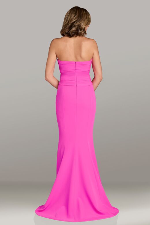 Gia Franco 12541 Strapless Plunging Bow Neck Dress