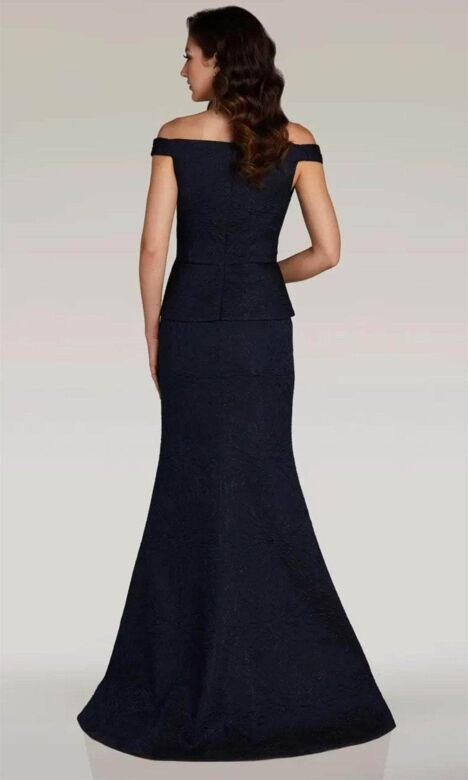 Gia Franco 12383 Off The Shoulder Peplum Dress