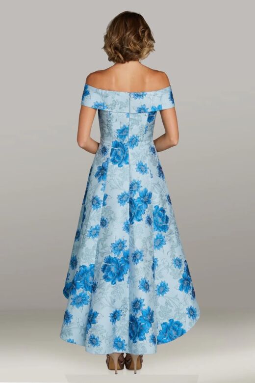 Gia Franco 12413 Off The Shoulder High-Low Dress
