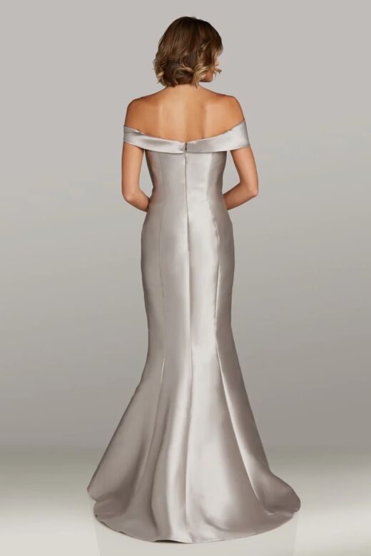 Gia Franco 12414 Off The Shoulder Pleated Bodice Dress