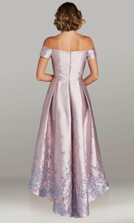 Gia Franco 12434 Pleated High-Low Dress