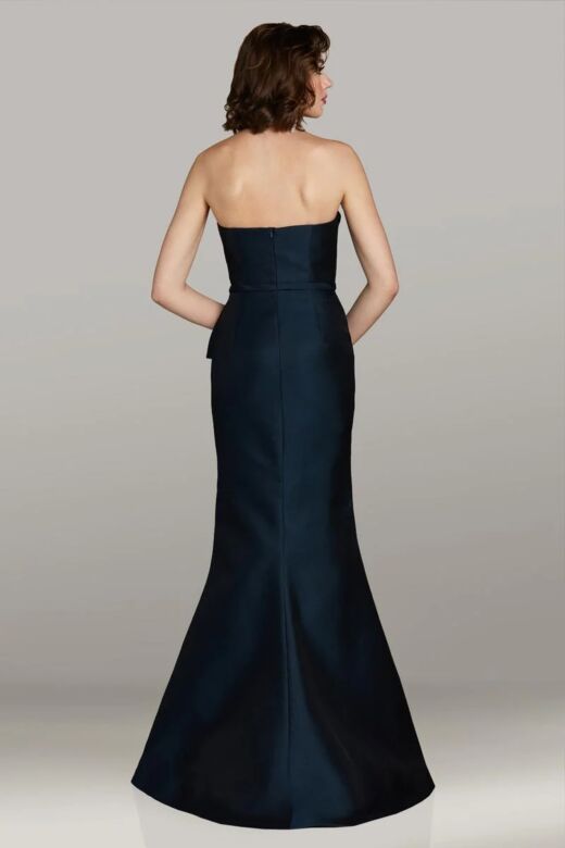 Gia Franco 12459 Crumbcatcher Neckline Peplum Dress