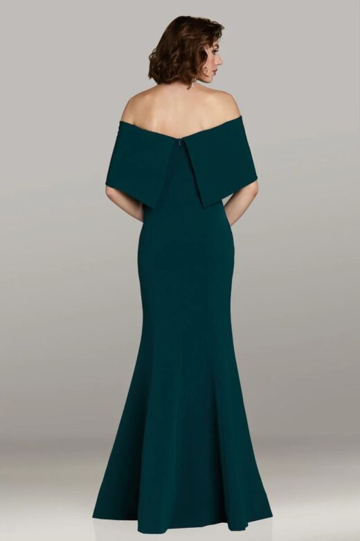 Gia Franco 12470 Off The Shoulder Bow Neckline Dress