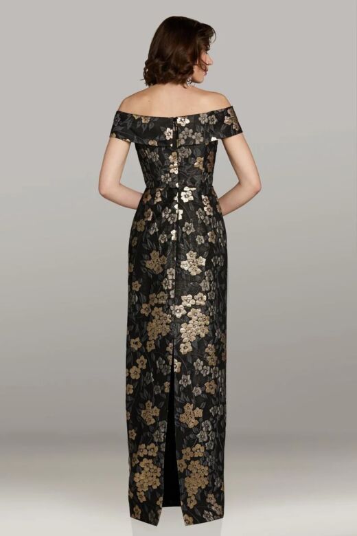 Gia Franco 12472 Off The Shoulder Side Peplum Dress