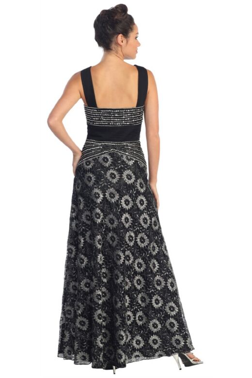Elizabeth K GL1002 Sweetheart Neck A-Line Lace Dress