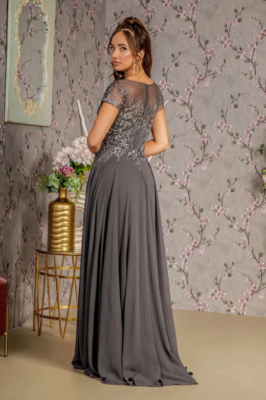 GLS by Gloria GL3362 Scoop Neck A-Line Scoop Neck Dress