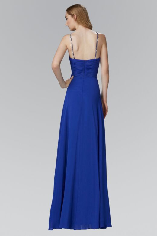 Elizabeth K GL2027 Embellished Top Spaghetti Straps Dress