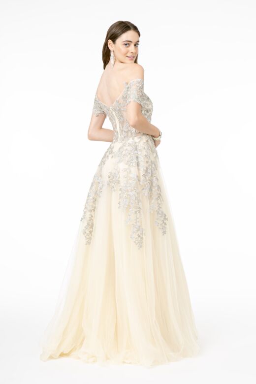 GLS by Gloria GL2885 A-Line Off The Shoulder Dress