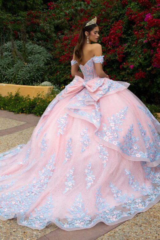 GLS by Gloria GL3517 Sweetheart Neck Back Bow Quince Dress