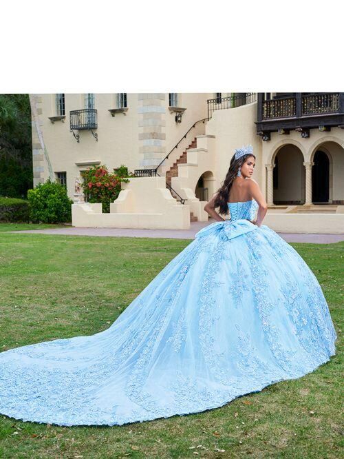 House of Wu 26072 Removable Sleeve Lace-Up Back Quinceanera Dress