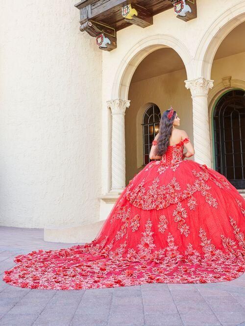 House of Wu 26073 Off-The-Shoulder Illusion Bodice Quinceanera Gown