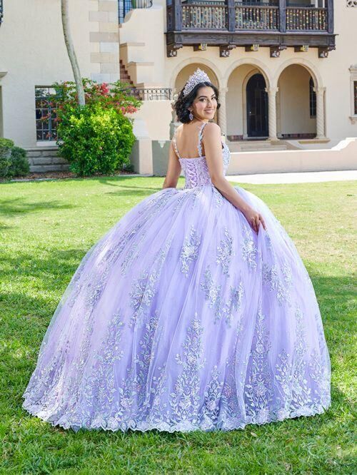 House of Wu 26074 Removable Cape Lace Quinceanera Gown - Stock Only
