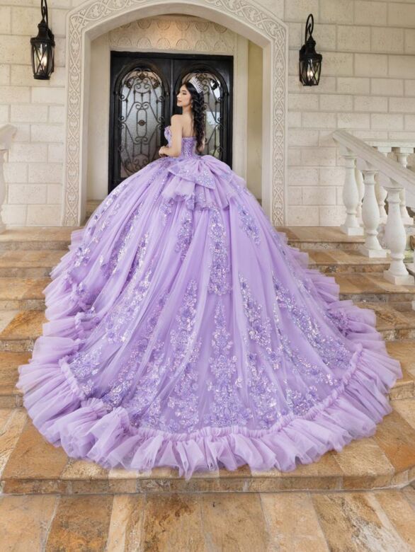 House of Wu 26101 Removable Train Sweetheart Neck Quinceanera Gown