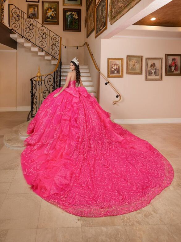 House of Wu 26113 Puff Sleeve Sweetheart Neck Sweet 16 Gown
