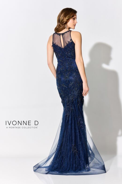 Ivonne D Exclusively for Mon Cheri ID310 Scoop Neck Embroidered Dress