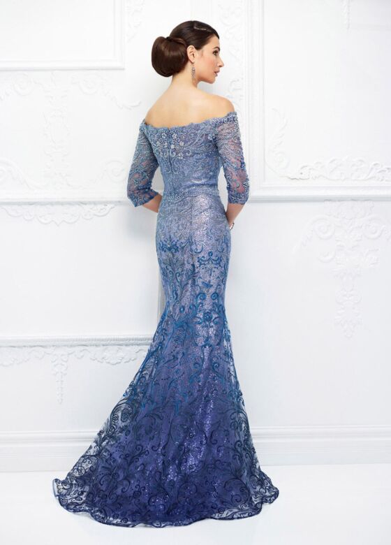 Ivonne D Exclusively for Mon Cheri 118D07 Off-The-Shoulder Evening Gown