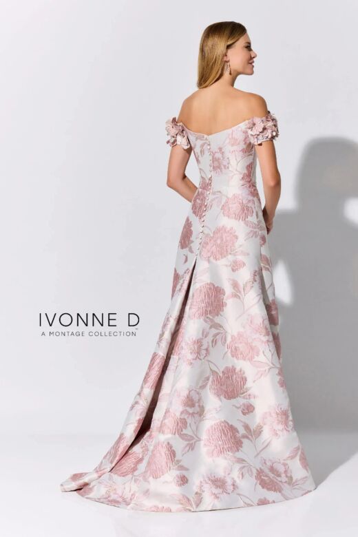 Ivonne D Exclusively for Mon Cheri ID325 Off-The-Shoulder Drape Dress