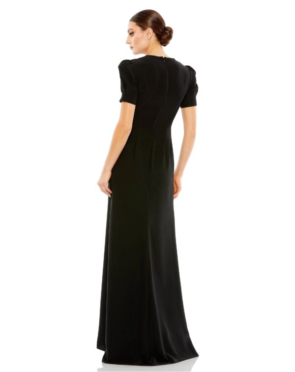 Ieena for Mac Duggal 2630 Front Cutouts Short Sleeve Dress